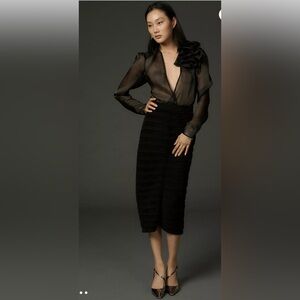 Anthropologie Marilyn Sweater Skirt - in black